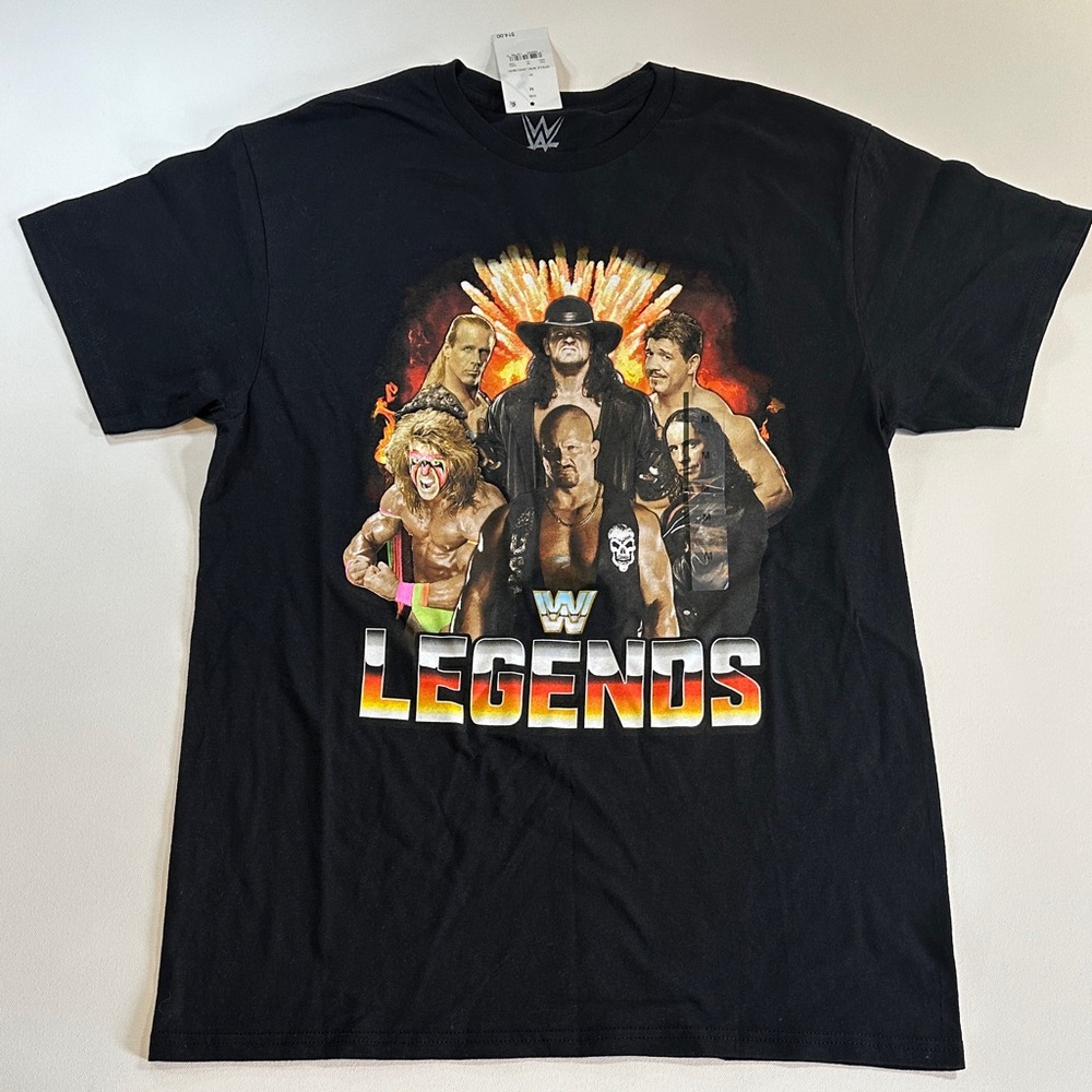 WWE Legends Black Graphic T-Shirt NWT Medium